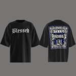 Blessed Barrio Design Oversized Black T-Shirt