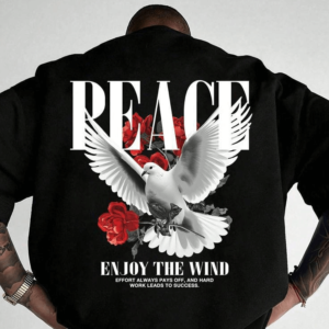 PEACE Oversized Black T-Shirt