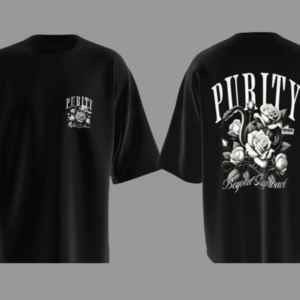 Purity Design Oversized Black T-Shirt