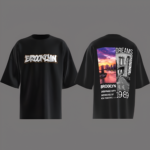 Brooklyn Design Oversized Black T-Shirt